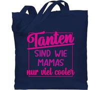 Baumwolltasche - Tante - Taschen - Tanten sind wie Mamas nur viel cooler - Unisize - Navy Blau - geschenke für die auntie tasche aunt beutel geschenk mit sprüche tante. coole jutebeutel werdende