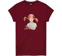 Bavarian Caps Damen Pippi Langstrumpf T-Shirt, weinrot, XXL