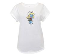 Bavarian Caps Damen Schlumpfine T-Shirt (Größe S, weiss)