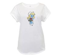 Bavarian Caps Damen Schlumpfine T-Shirt, weiß, M