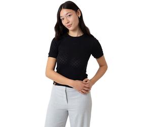 Bavarian Caps Damen T-Shirt Ajour-Top Ines Schwarz XS
