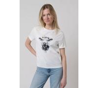 Bavarian Caps Damen T-Shirt aus Bio-Baumwolle "Dolce Vita: Almabtrieb" - Weiß M