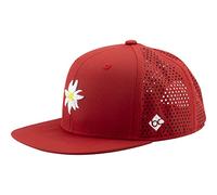 Bavarian Caps Edelweiß Flat Cap, rot, one Size