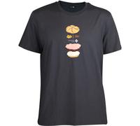 Bavarian Caps Herren Bavarian Burger T-Shirt (Größe S, schwarz)