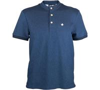 Bavarian Caps Herren Edelweiß Feinstrick Polo T-Shirt (Größe XXL, blau)