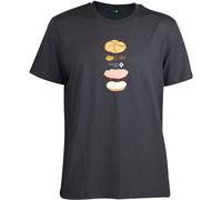 Bavarian Caps Herren Bavarian Burger T-Shirt (Größe S, schwarz)