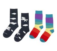 Bavarian Caps Kinder Einhorn 2er Pack Socken (Größe 31 , mehrfarbig)