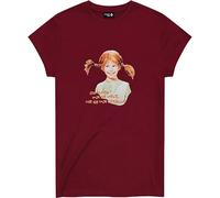 Bavarian Caps Damen Pippi Langstrumpf T-Shirt, weinrot, L