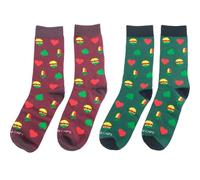 Bavarian Caps Herren Schafkopf 2er Pack Socken, Multi, 41-46