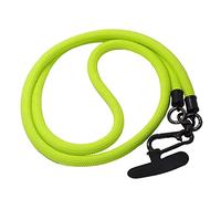 BAWAKO Premium Schlüsselband mit Karabinerhaken, Umhängeband für Schlüssel Namensschild Handy Kamera, Handyband Universal zum Umhängen, Umhängeband für Handykette, Lanyard rund gewebt (Grün L)