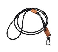 BAWAKO Schlüsselband mit Karabinerhaken,Umhängeband für Schlüssel Namensschild Handy Kamera, Umhängeband für Handykette verstellbar, Schlüsselanhänger, leder neck lanyard gewebt(Braun s)