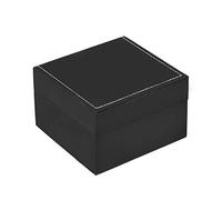Baxnore Premium-PU-Leder-Einzel-Uhrenhalter, Display-Aufbewahrungsbox, Organizer für Männer und Frauen, Schmuck, Geschenk, Schwarz, 9,5 x 9,5 x 6,4 cm