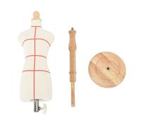 Baxnore Stabiler Mannequin-Torso aus Buchenholz mit Ständer für die Präsentation von Schneiderpuppen für Damen, zum Anfertigen von Schnittmustern für das Nähstudio, Buchenholz, Lei