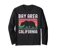 Bay Area California Bear Retro San Francisco Beach 510 Pier Langarmshirt