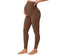 BAYDI Nudi Blickdichte Umstandsleggings High Waist Umstandshose Damen Schwangerschaft Leggings Lang Stretch Schwangere Hose