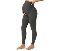BAYDI Nudi Blickdichte Umstandsleggings High Waist Umstandshose Damen Schwangerschaft Leggings Lang Stretch Schwangere Hose