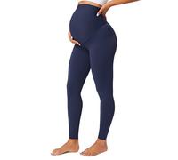 BAYDI Nudi Blickdichte Umstandsleggings High Waist Umstandshose Damen Schwangerschaft Leggings Lang Stretch Schwangere Hose
