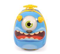 Bayer Chic 2000 Bouncie Kinder-Trolley Monster | 3D-Kinderkoffer Blau 40 cm | Leichter 3D-Kinderkoffer im Monster-Design. 20 Liter Volumen, robuste Hartschale & ausziehbarer Teleskopgriff.