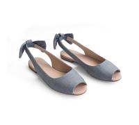 Bayerinas Peeptoe Ballerinas jeans blau (blau) 36