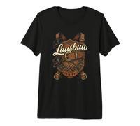 Bayerische Lederhose Mit Gürtel Und Trachtenhut Retro Premium T-Shirt
