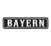 BAYERN Biker Bayrischer Aufnäher Deutschland Motorrad Club Rankpatch | Applikation zum annähen/aufbügeln |Bayern Motorcycle MC Abzeichen Aufbügler Wappen | 100x25mm