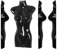 Bayli 4er Set Torso Weiblich, 72 cm Damentorso aus Kunststoff, 4 Stück - Oberkörper Halbplastik in Farbe Schwarz, Mannequin Büste,Halbplastischer Damenbody, Puppe Figur, Schaufensterpuppe mit Haken