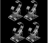 Bayli 4er Set Uhrenständer Aufsteller, Armbanduhr Ausstellungsstand aus Kunststoff, Acryl Uhren Halter Transparent für Uhr oder Armband, Uhrendisplay, Armbandhalter, Uhrenaufstelller