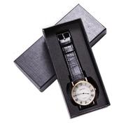 Bayli Geschenk Uhrenbox für 1 Uhr, 145 x 65 mm Uhrenkarton in Schwarz, Geschenkbox für Verschiedene Arten von Uhren, Uhrenetui aus Karton, Uhraufbewahrung für Verschiedene Uhrentypen