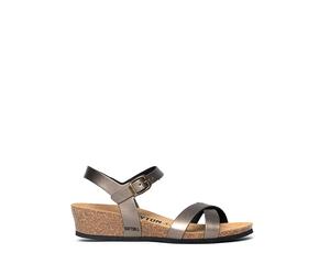 BAYTON Keilsandaletten "Canberra" in Silber - Größe 38 | Damen Sandalen
