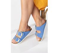 BAYTON Leder-Pantoletten "Alicante" in Blau - Größe 37 | Damen Pantoletten