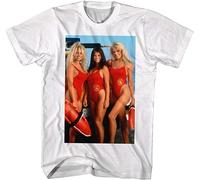 Baywatch Lifeguard Beach Babes Men's T Shirt Pamela Anderson Carmen Electra Hot White XL