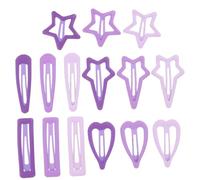 BAZEITFLOW 15 Stück Teiliges Haarspangen Mädchen Metall Haarclips in Stern Herz Tropfen Rechteck Vier punkt design Modische Haarklammern für Alltag und Besondere Anlässe