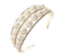 BAZEITFLOW 1stück Chic Rhinestone Headband Für Braut Hochzeit Haarschmuck Elegantes Hochzeitsdiadem Mit Perlen Und Strass Brautfrisur Deko Für Besondere Anlässe