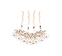 BAZEITFLOW 2 Stück Braut Haarschmuck Perlen Haarkamm mit Strasssteinen Eleganter Seitenkamm für Frauen und Mädchen Hochzeits Haarschmuck Schonend und Passend für Besondere Anlässe