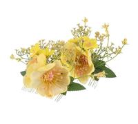 BAZEITFLOW 2 Stück Hawaiianische Haarspangen mit Frangipani und Hibiskusblüten Künstlicher Haarkamm aus Seidenblumen Tropischer Haarschmuck für Damen für Strandhochzeiten und Boho Looks