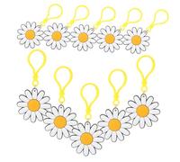 BAZEITFLOW 24 Stück Teiliges Süßer Gänseblümchen schlüsselanhänger aus Robustem Leichte Taschen Rucksackanhänger Vielseitige Dekoration für Schlüssel Auto und Geschenke Zufällige Farbe