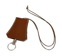 Bbajszx 2 Marken Leder Schlüsselanhängertasche mit Halsaufhängung für Brillen und abnehmbarem Zugriemen, Lederhalter für Halskette mit hängendem Brillenetui und Zugkettenzubehör