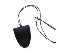 Bbajszx 2 Marken Leder Schlüsselanhängertasche mit Halsaufhängung für Brillen und abnehmbarem Zugriemen, Lederhalter für Halskette mit hängendem Brillenetui und Zugkettenzubehör