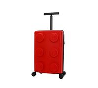 BBM Bags Signature Brick 2x3 Trolley aus recycelbarem PP Kunststoff, Reisetrolley 35 Liter Volumen, Kindertrolley mit TSA Schloss, Trolleykoffer mit 4 Doppellauf Rollen, Kinder Koffer stapelbar, Rot