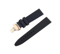 BBPLWEEA YingYou 21mm 23mm Kautschuk Uhrenarmband für Taucheruhr Silikon Schwarz, Rosafarbene Schnalle, 21mm