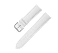 BBPLWEEA YingYou Echtes Lederarmband Kalbsleder Herren Damen Uhrenarmband Zubehör Armband 12mm 14mm 16mm 18mm 20mm 22mm Grün Blau Schwarz(White,18mm)