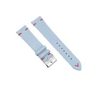 BBPLWEEA YingYou Hohe qualität Wildleder Leder Vintage Uhr umgurte Blaue Armbands ersatzgurt for Uhr zubehör 18mm 20mm 22mm 24mm(Blue-Red Line,22mm)