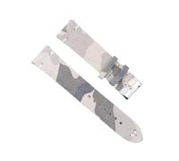 BBPLWEEA YingYou Hohe qualität Wildleder Leder Vintage Uhr umgurte Blaue Armbands ersatzgurt for Uhr zubehör 18mm 20mm 22mm 24mm(Camouflage White,20mm)