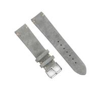 BBPLWEEA YingYou Hohe qualität Wildleder Leder Vintage Uhr umgurte Blaue Armbands ersatzgurt for Uhr zubehör 18mm 20mm 22mm 24mm(Gray,22mm)