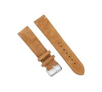 BBPLWEEA YingYou Hohe qualität Wildleder Leder Vintage Uhr umgurte Blaue Armbands ersatzgurt for Uhr zubehör 18mm 20mm 22mm 24mm(Tan,24mm)