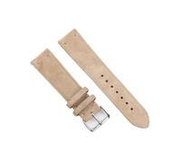 BBPLWEEA YingYou Hohe qualität Wildleder Leder Vintage Uhr umgurte Blaue Armbands ersatzgurt for Uhr zubehör 18mm 20mm 22mm 24mm(Beige,22mm)