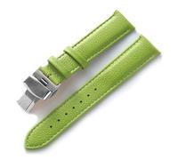 BBPLWEEA YingYou Lederuhr Mit Grünem, Weichem Rindsleder-Accessoire For Herren Und Damen, Kompatibles Longines-Tissot-Armband(Green,21)