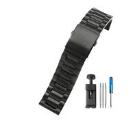 BBPLWEEA YingYou Massives Edelstahl-Armband, Kompatibel Mit Diesel Dz7312 Dz7372 Dz4316, Herrenuhrenarmband, Großes Zubehör(3-Beads-Black,24mm)