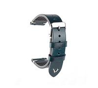 BBPLWEEA YingYou Neue Ölwachs Leder Uhrenarmband 18mm 20mm 22mm Vintage Uhrenarmband Schwarz Blau Braun Verfügbar Handgemachte Uhrenband Zubehör(Blue,18mm)