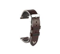 BBPLWEEA YingYou Neue Ölwachs Leder Uhrenarmband 18mm 20mm 22mm Vintage Uhrenarmband Schwarz Blau Braun Verfügbar Handgemachte Uhrenband Zubehör(Red Brown,19mm)